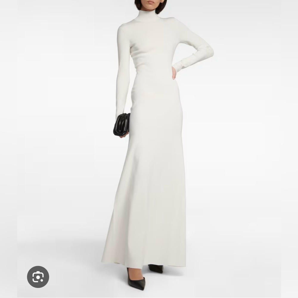 Victoria Beckham Fitted Turtleneck White Maxi (NEW!! With tags)